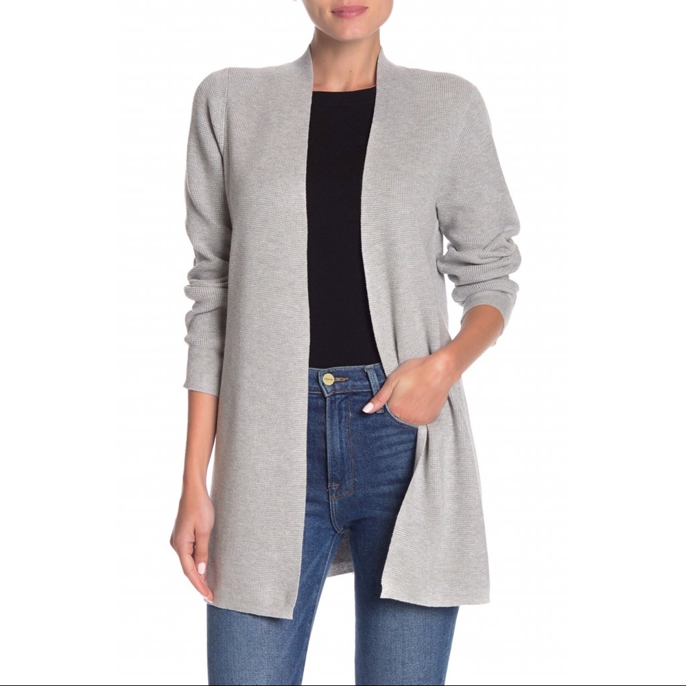 ✨ Cyrus ✨NWOT grey waffle open cardigan